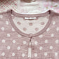 milk tea polka dot cardigan
