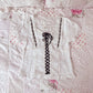 axes femme white lace up blouse