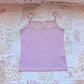 pink lace accent cami