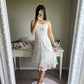 white gothic tulle dress