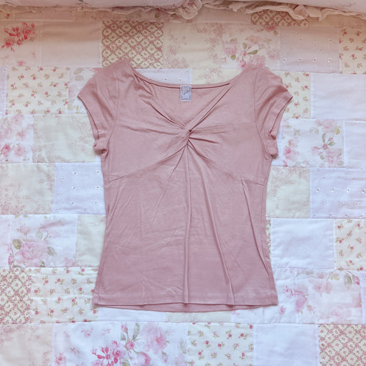 mauve vneck top