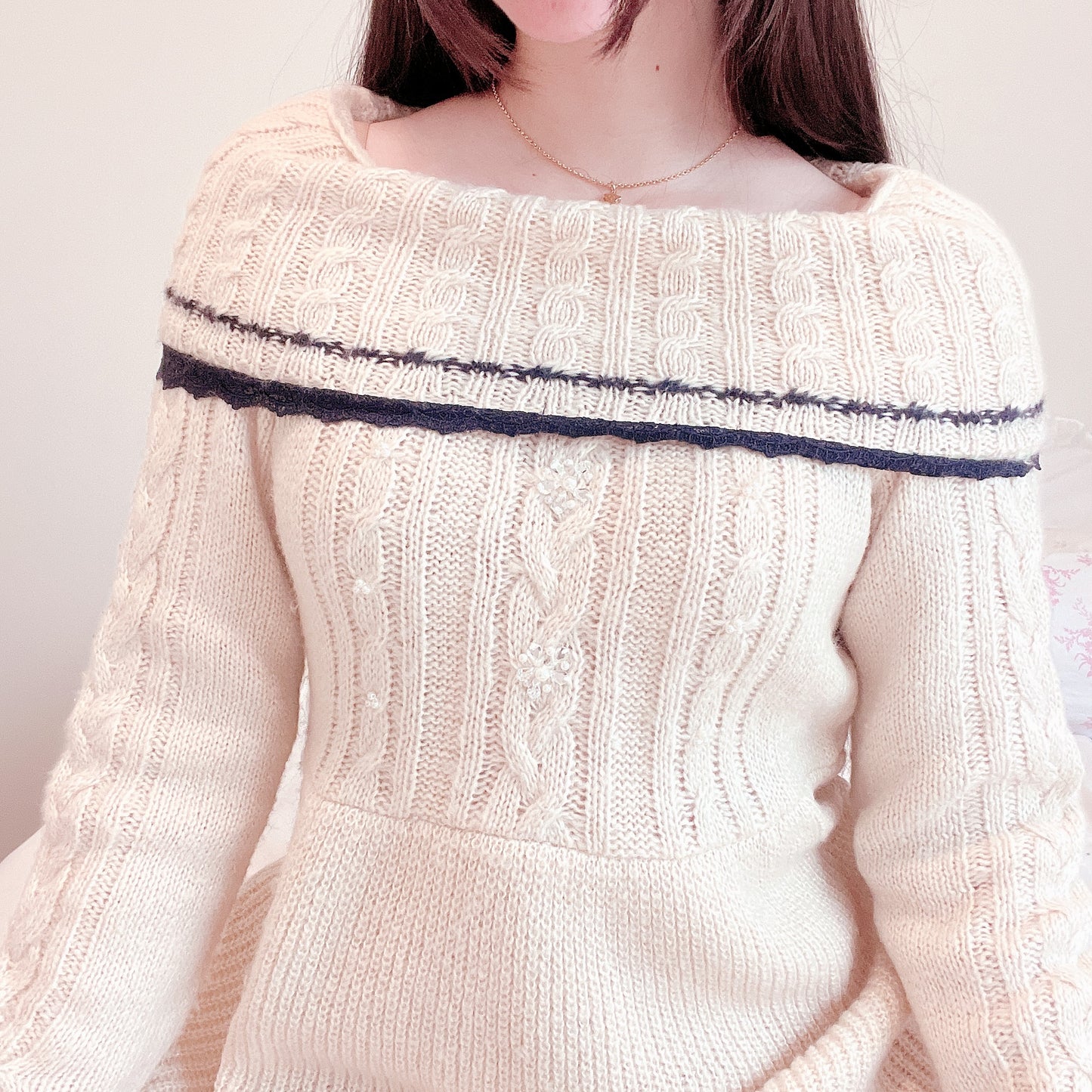 axes femme knit sweater dress