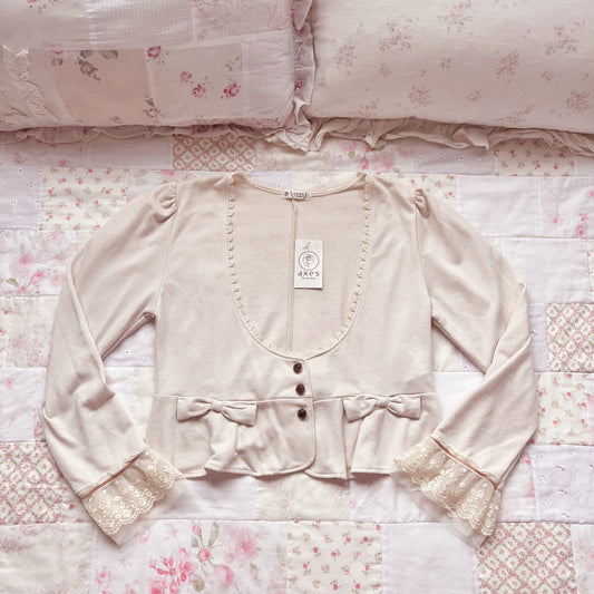 beige peplum bolero