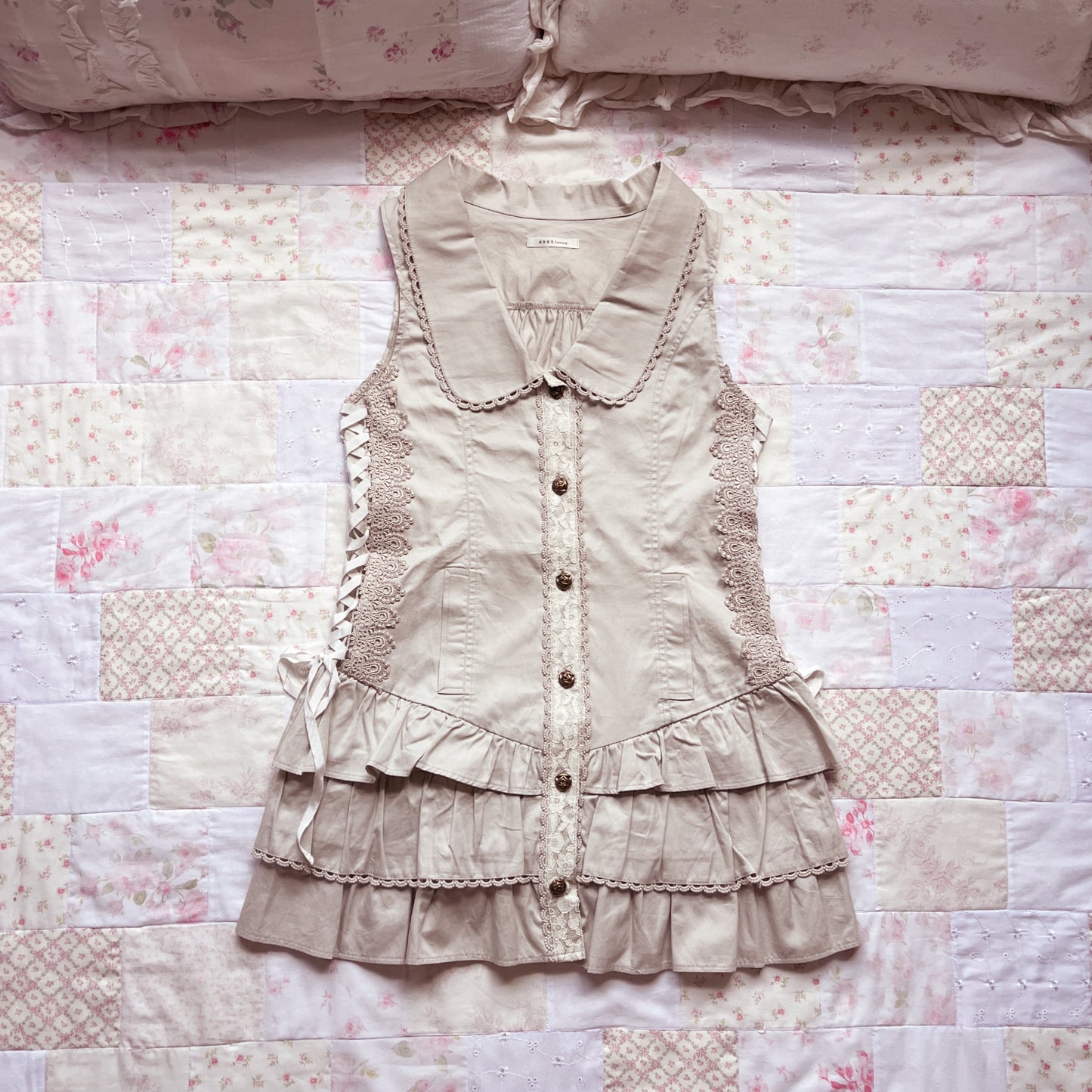 axes femme lace up jacket onepiece