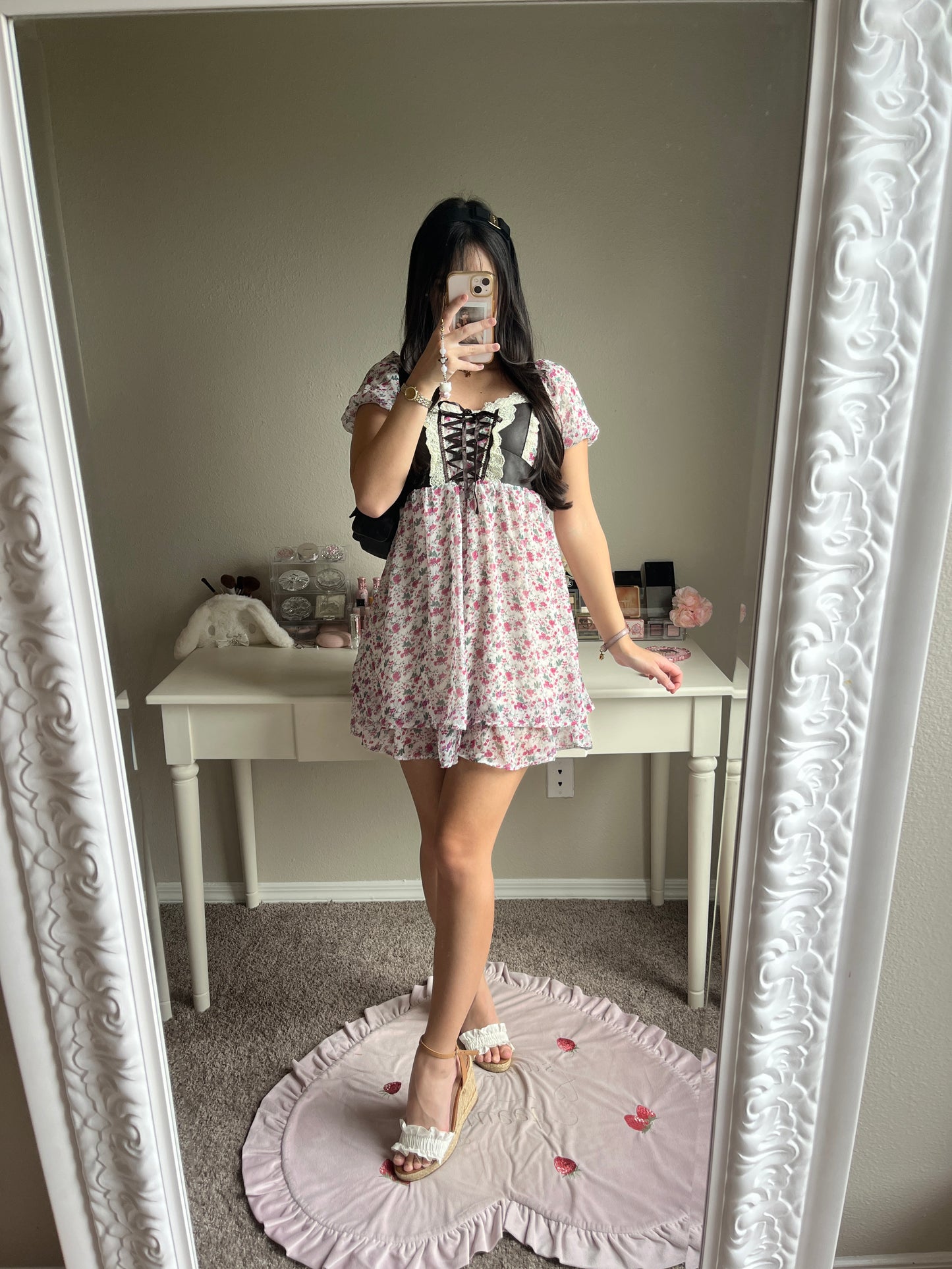 bavarian floral chiffon dress