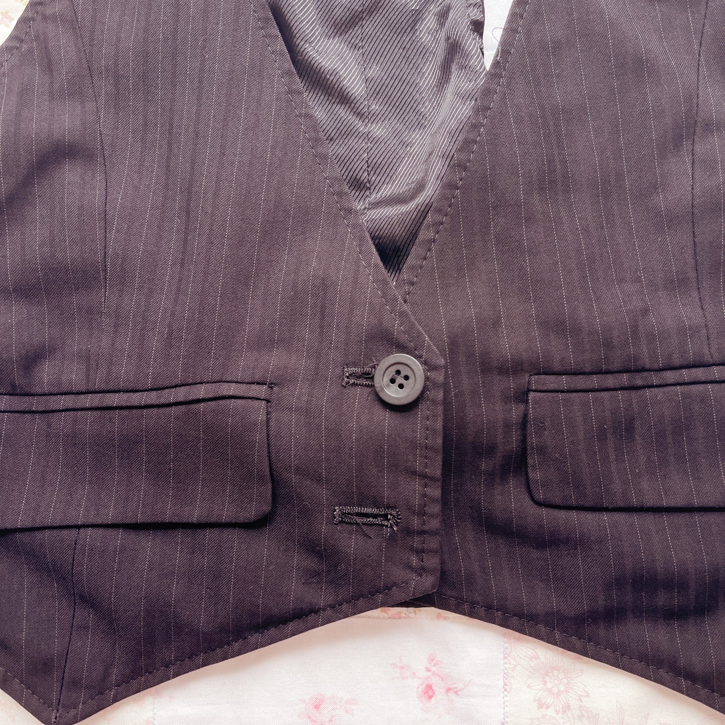 black mini bustier vest