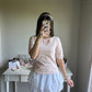 blush pink scoop neck top