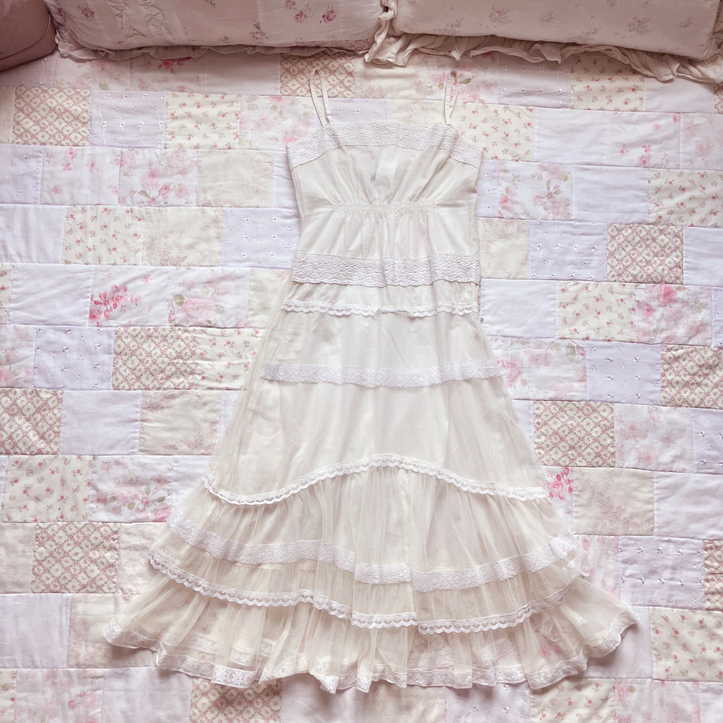 white gothic tulle dress
