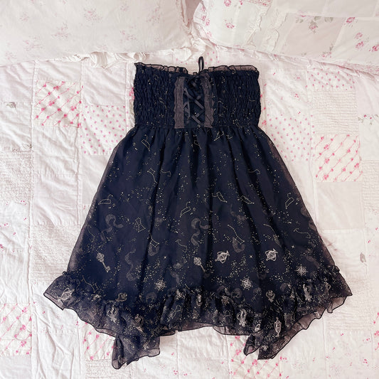 black constellation two-way skirt