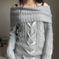 blue gray off shoulder mini dress