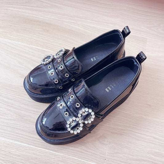 bubbles buckle platform loafers