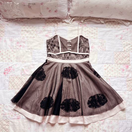 lace overlay larme dress