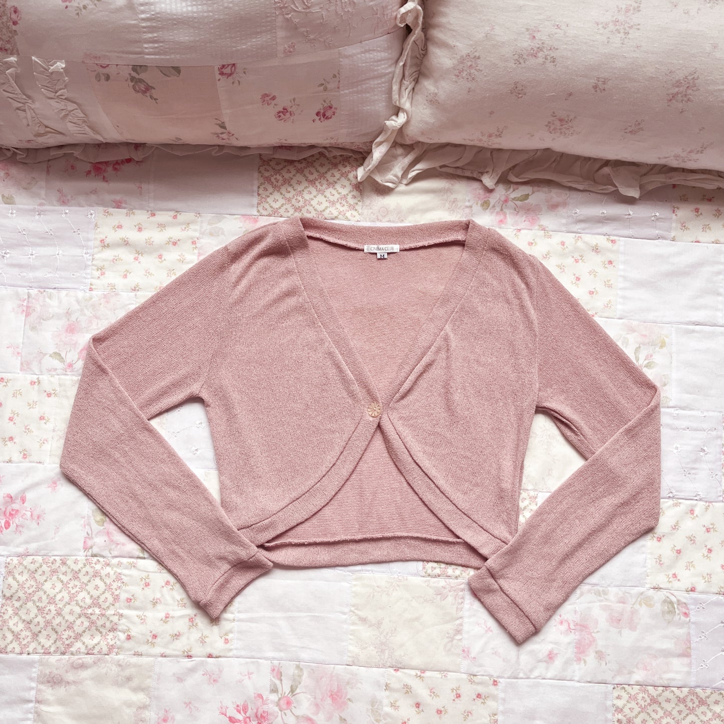 mauve knit bolero