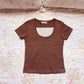 brown milkmaid tshirt