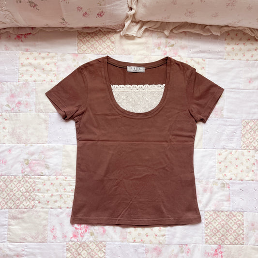 brown milkmaid tshirt