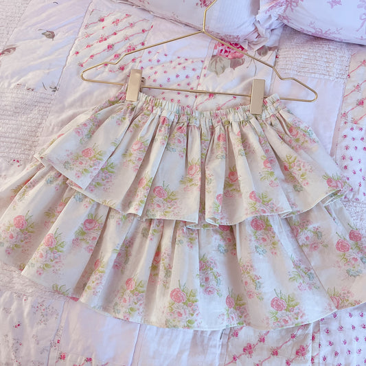 cream roses skirt
