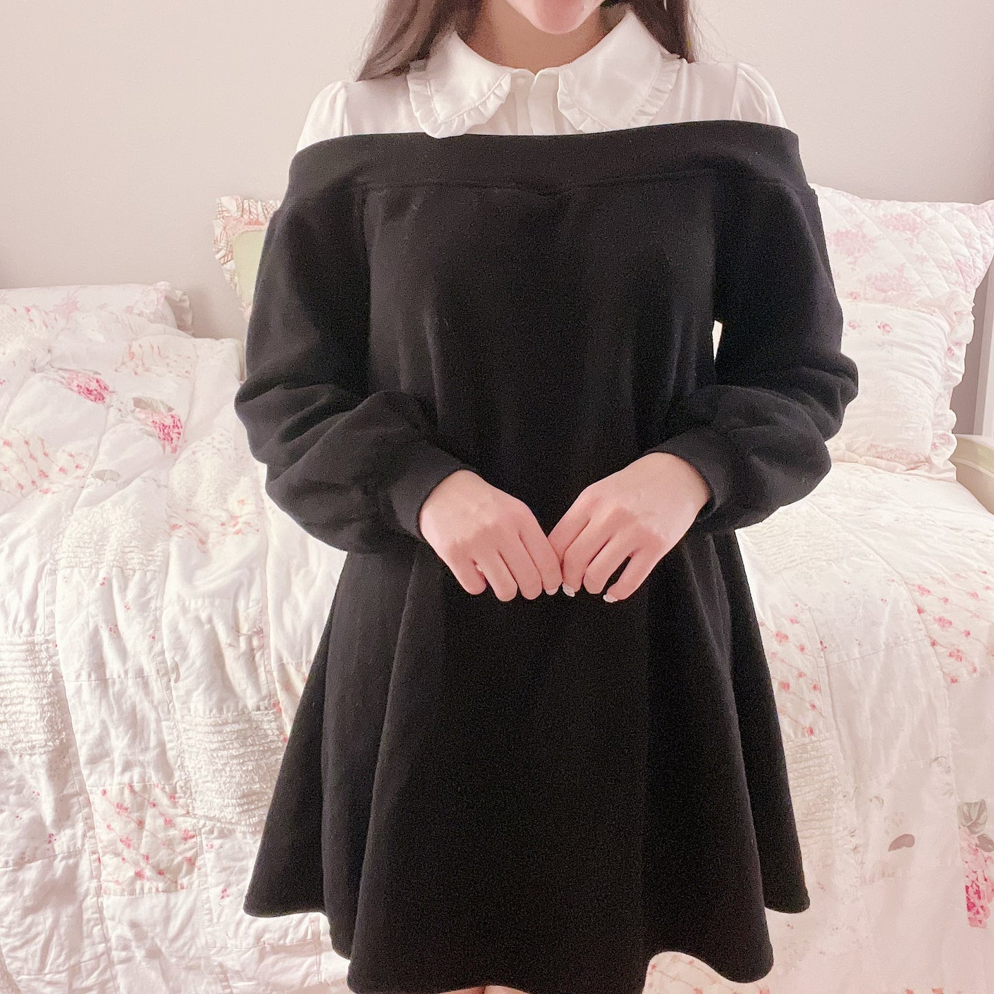 ank rouge cozy shirt dress