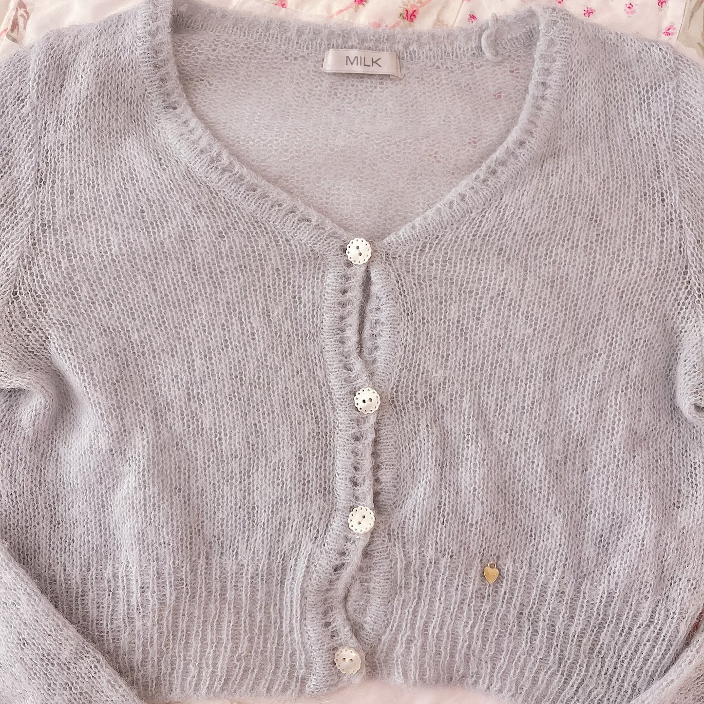 milk knit cardigan