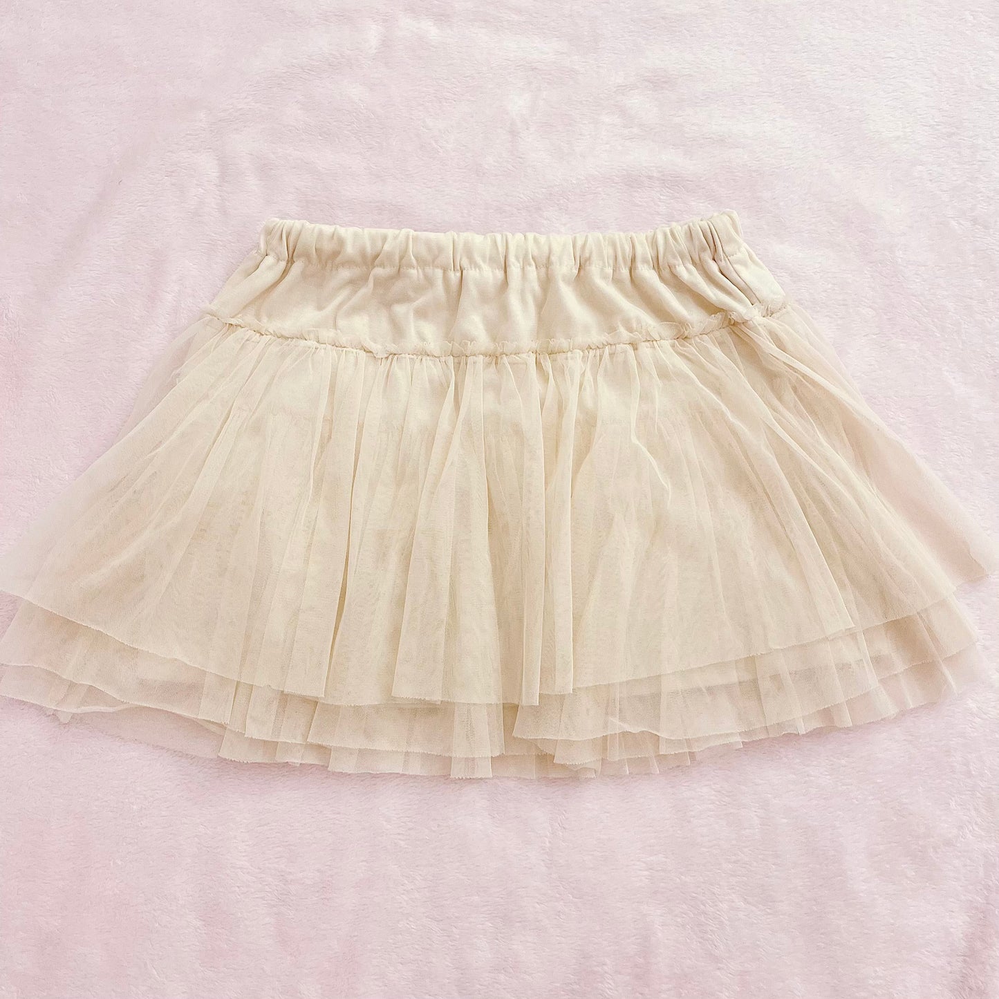 cream tulle skirt