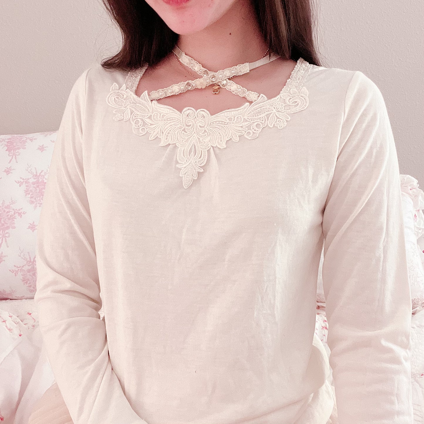 axes femme cream blouse