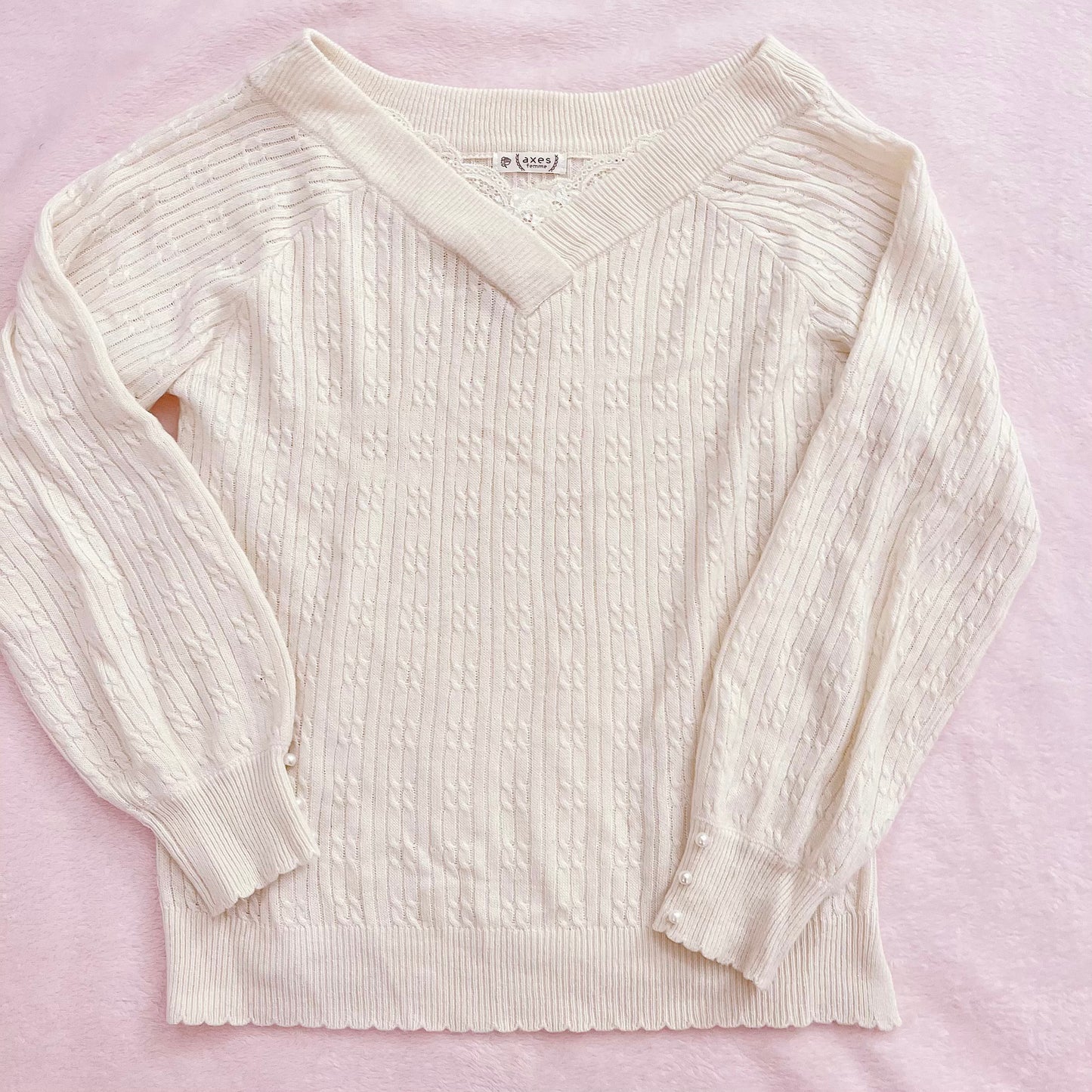 axes femme cream sweater