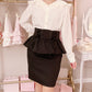 ank rouge peplum skirt