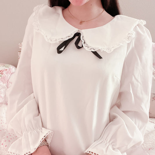 evelyn white blouse