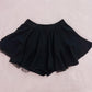 black flared volume skirt