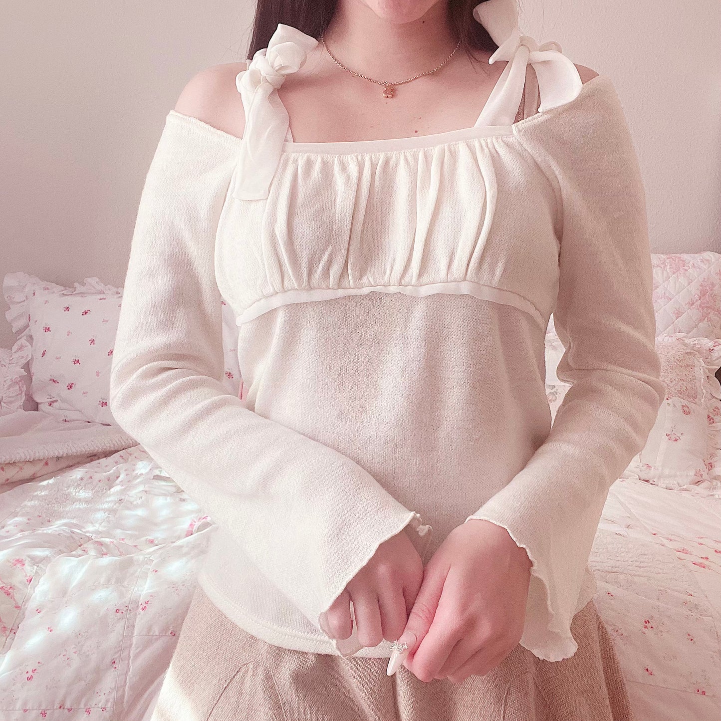 cream milkmaid knit