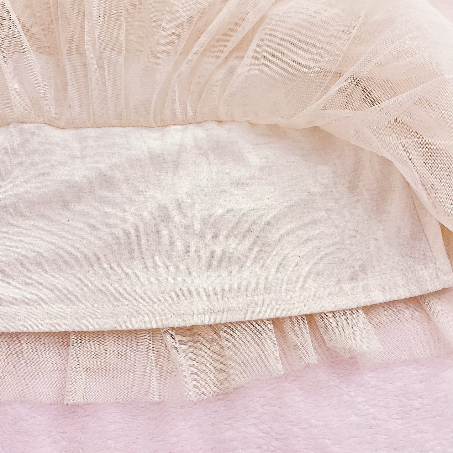 cream tulle skirt