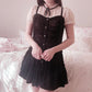 ruched mini baby doll dress