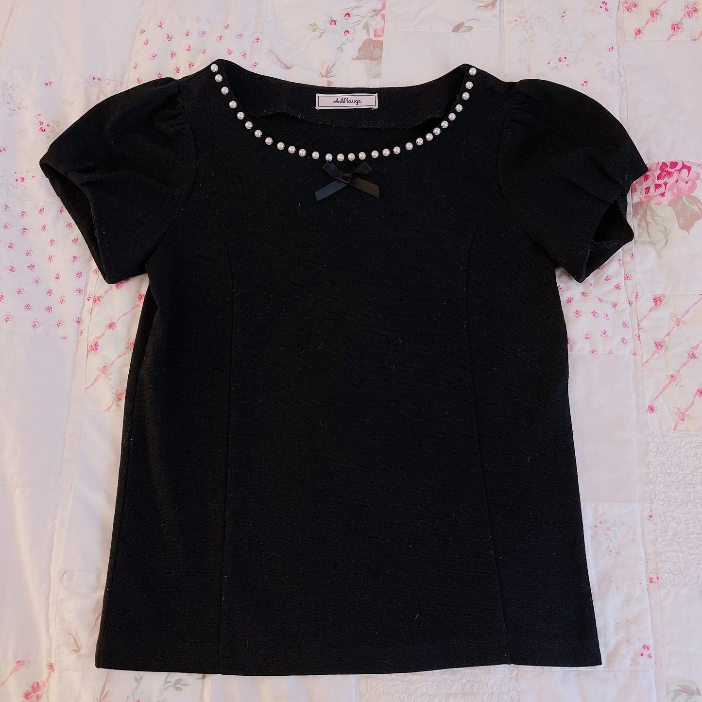 pearl neckline top