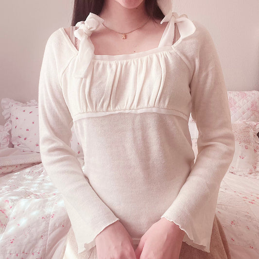 cream milkmaid knit