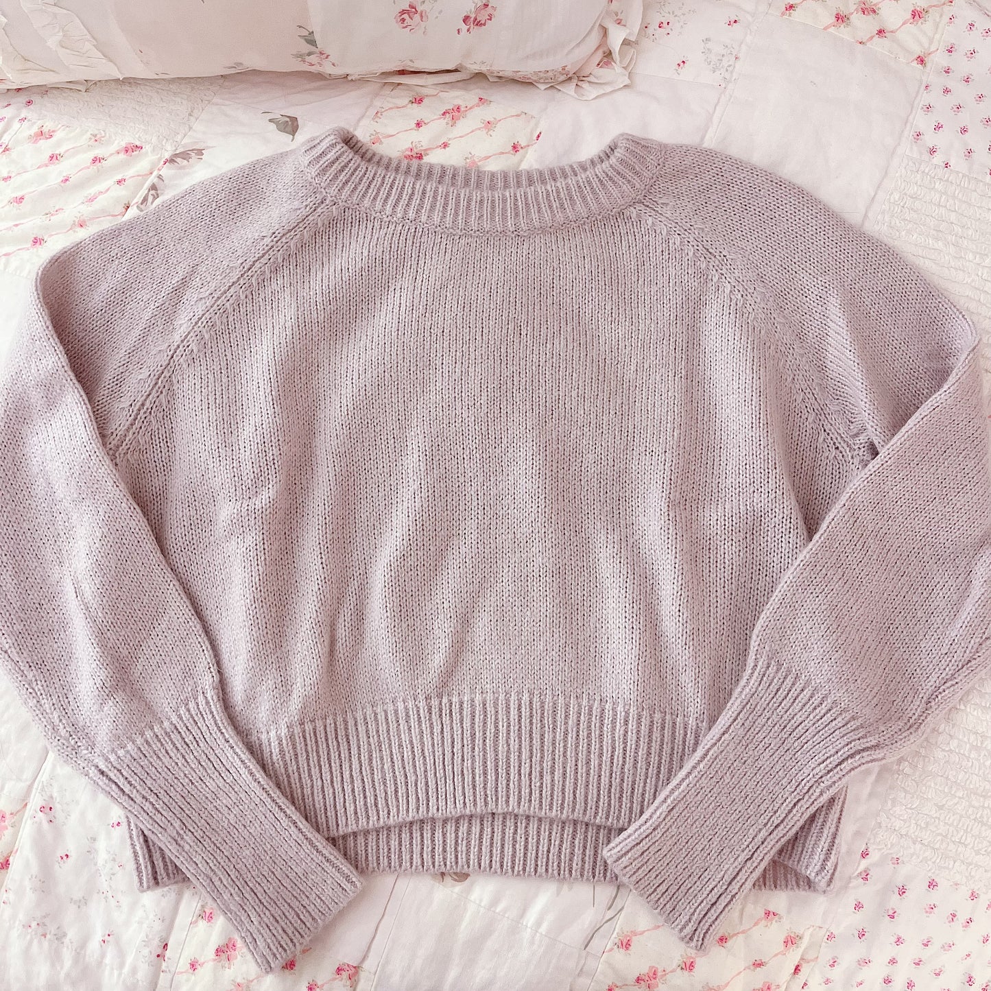 lavender knit sweater